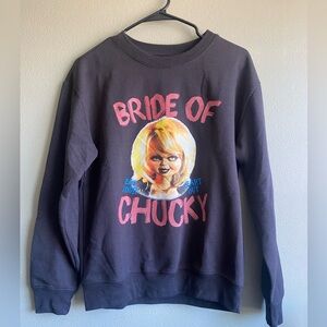 Black crew neck bride of chucky sweater size small
